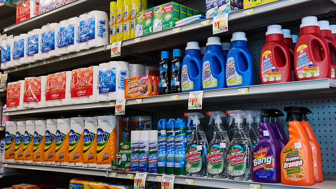 A selection of APCI Off the Wall Deals products displayed at Whitaker Pharmacy in Greenville, Ala.