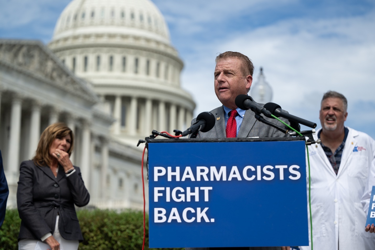 APCI member and Georgia Pharmacist Vic Johnson speaks at the PFBA press conference